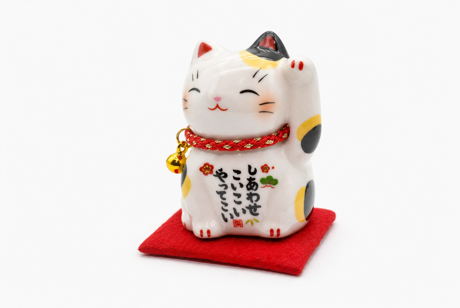Maneki Neko Calico color Beckoning Cat Lucky cat for good luck H6.0cm 7531