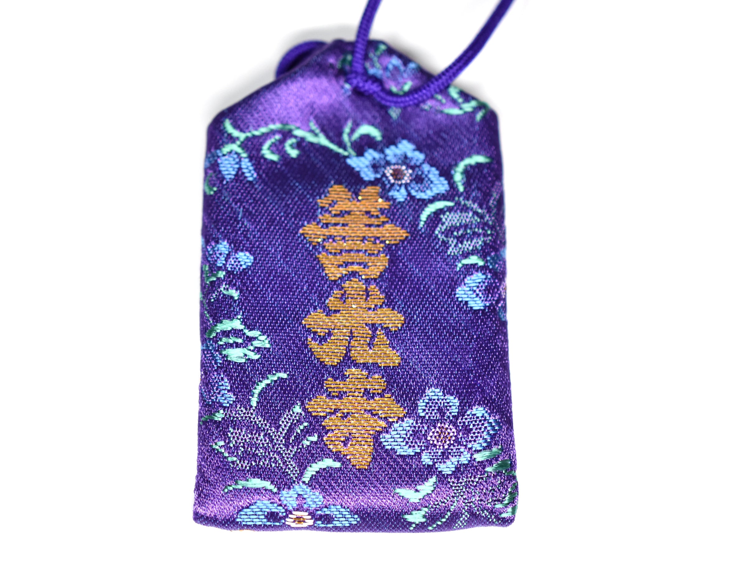 Japanese OMAMORI AMULET CHARM for (Anti-Evil Dragon) purple Zenkoji Japan