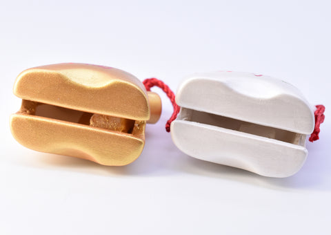 Japanese Zodiac Horse Bell Set “Fuku & Kotobuki” | Good Luck & Prosperity Ornament H4.5cm Horse-#69