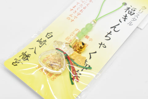 Pulseira japonesa OMAMORI AMULET CHARM "Múltiplos propósitos" pulseira verde de Shirasaki Hachimangu Japan