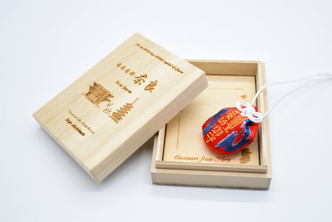 Japanese OMAMORI AMULET CHARM for "Healthy" from Horyuji Temple Nara Japan World Heritage oldest wooden building in the world - Omamori Charm Heritage Japan