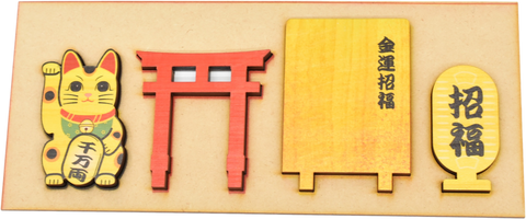 Sorte de dinheiro para alterar loteria Kamidana Stand Pequeno Santuário Torii Omamori rezar conjunto pequeno kamidana