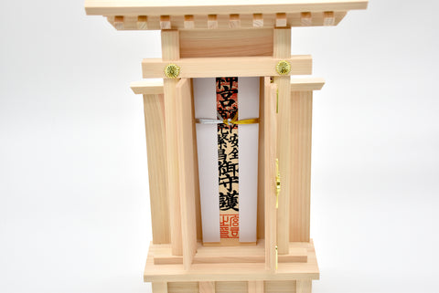 OMAMORI alter Kamidana temple Japanese shrine design Omamori Ofuda pray kamidana