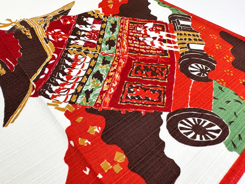 Kyoto Gion Matsuri Festival Red Furoshiki traditional Japanese wrapping cloths made in Japan
