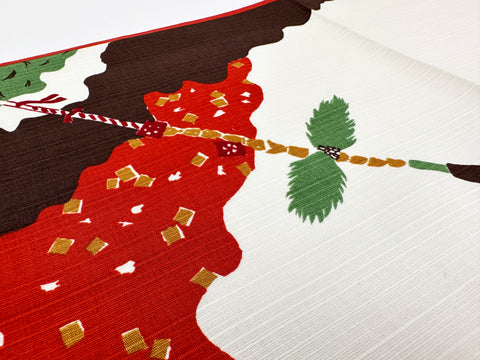 Kyoto Gion Matsuri Festival Red Furoshiki traditional Japanese wrapping cloths made in Japan