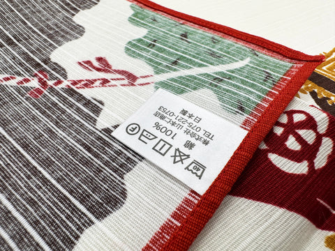 Kyoto Gion Matsuri Festival Red Furoshiki traditional Japanese wrapping cloths made in Japan