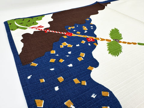 Kyoto Gion Matsuri Festival Blue Furoshiki panos de embrulho tradicionais japoneses feitos no Japão