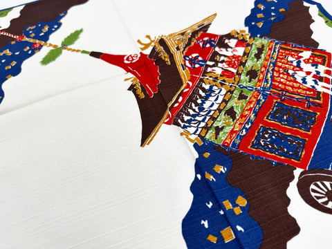 Kyoto Gion Matsuri Festival Blue Furoshiki panos de embrulho tradicionais japoneses feitos no Japão