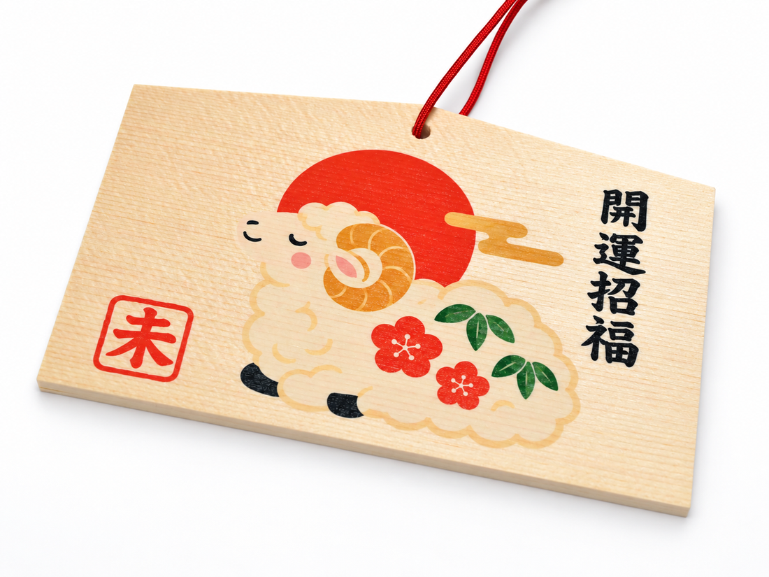 2027 Sheep Zodiac Ema — Sleeping Sheep &amp; Sunrise