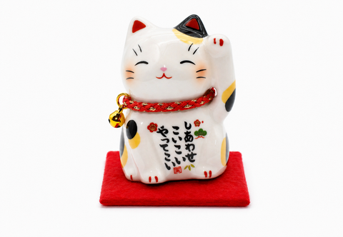 Maneki Neko Calico color Beckoning Cat Lucky cat for good luck H6.0cm 7531