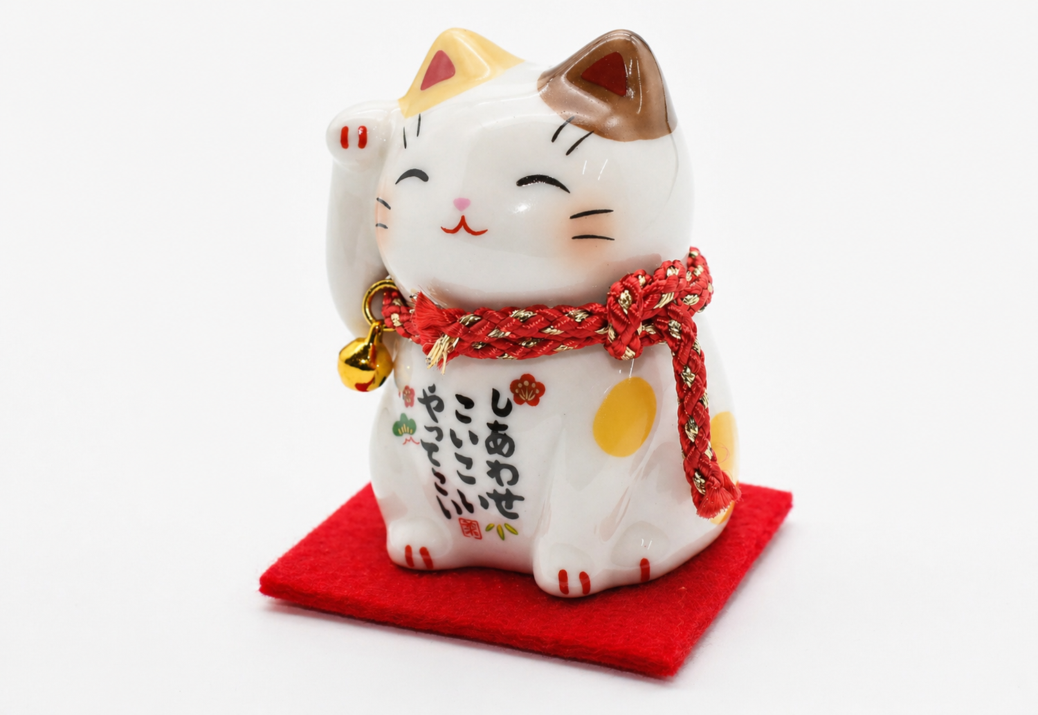 Maneki Neko Brown color Beckoning Cat Lucky cat for good luck H6.0cm 7532