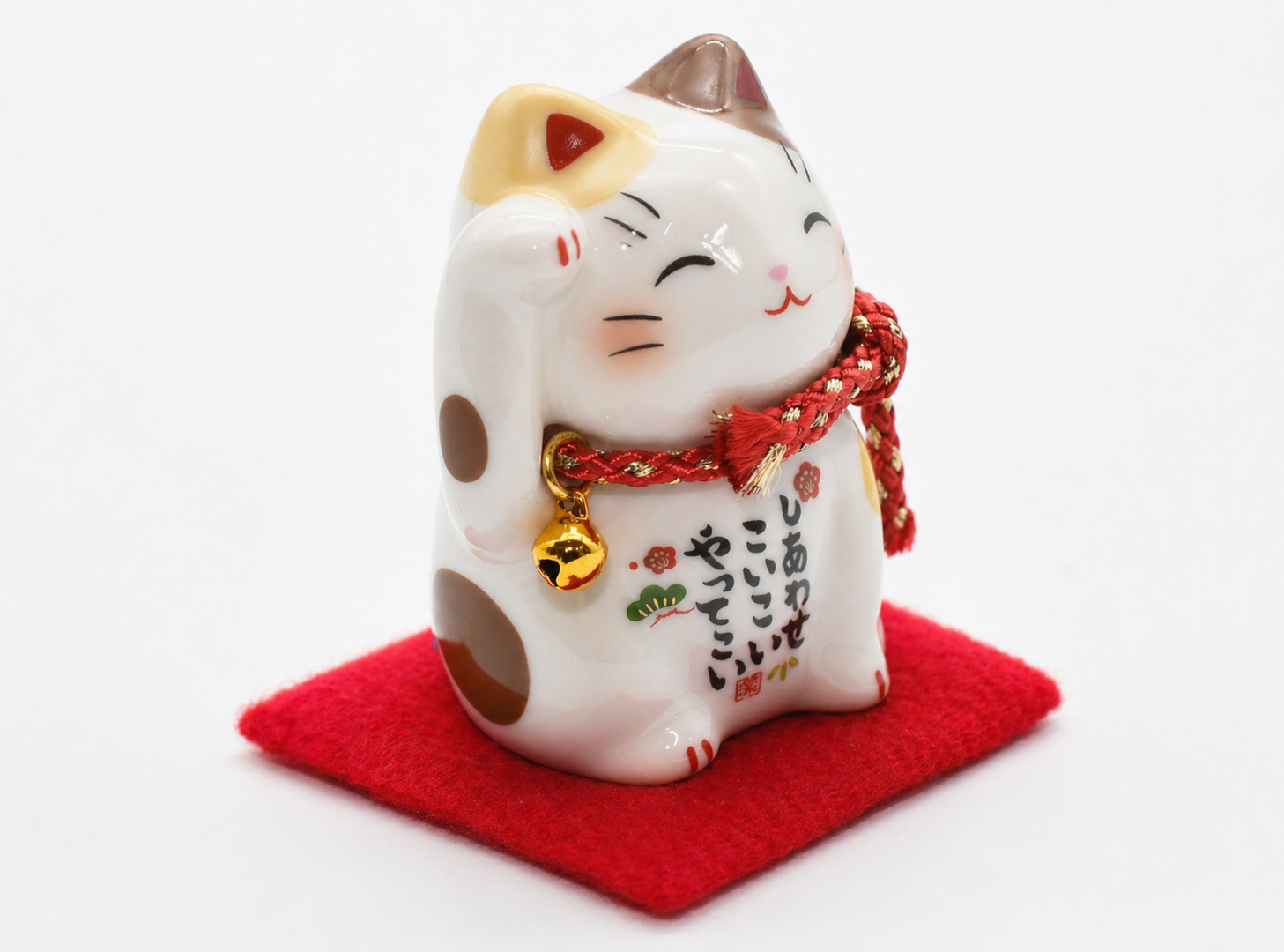 Maneki Neko Brown color Beckoning Cat Lucky cat for good luck H6.0cm 7532
