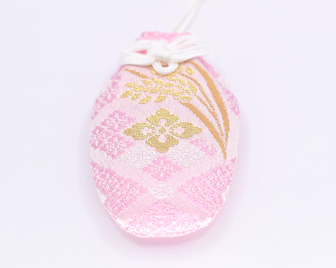 Japanese OMAMORI AMULET CHARM "Standard" pink color from Ise Shrine Japan