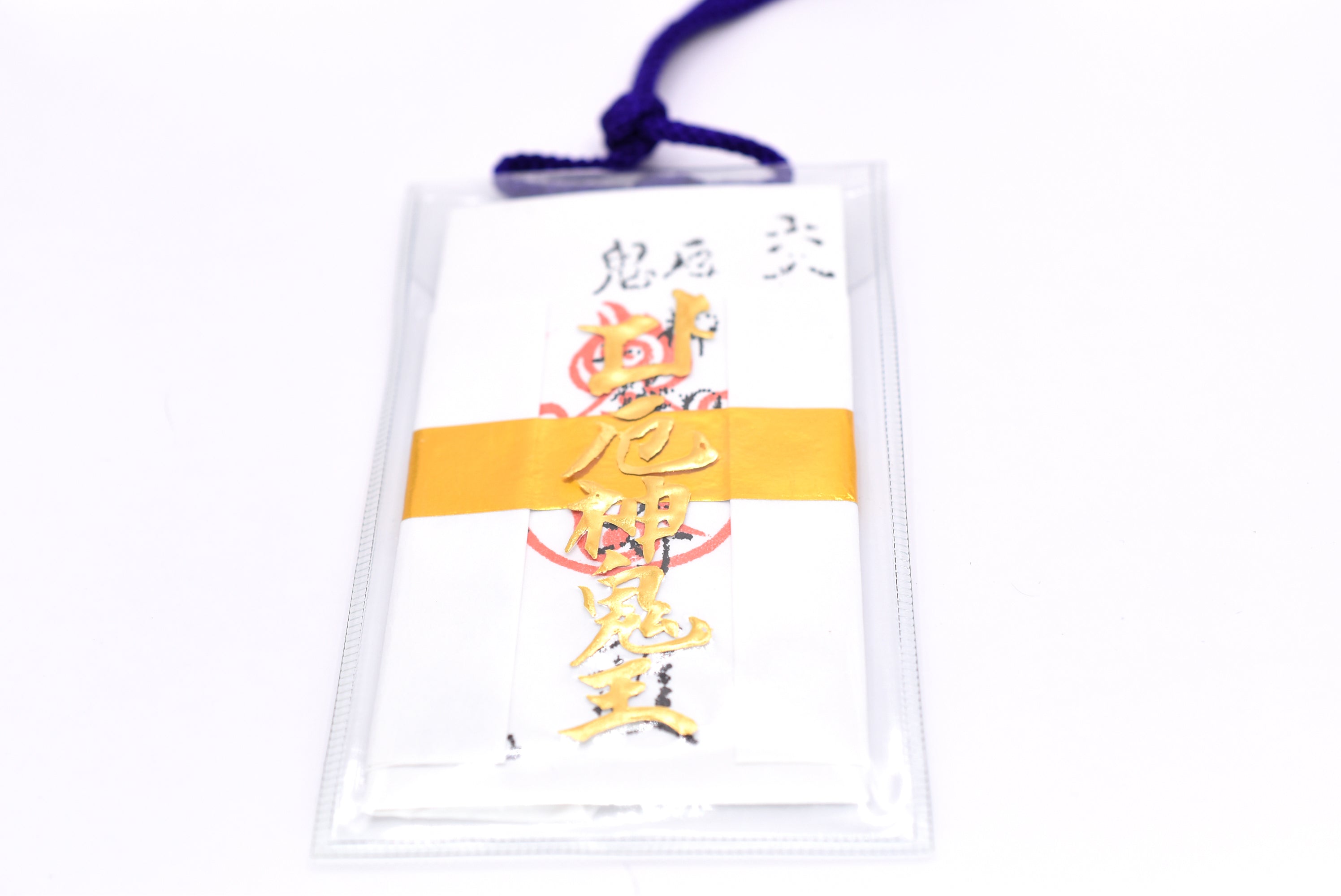 Japanese OMAMORI AMULET CHARM strap for (Safety Drive) white Yakujin Kiou from Japan