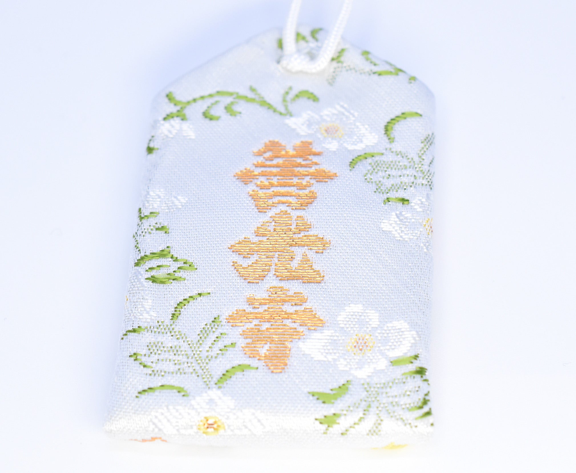Japanese OMAMORI AMULET CHARM for (Anti-Evil Dragon) white Zenkoji Japan