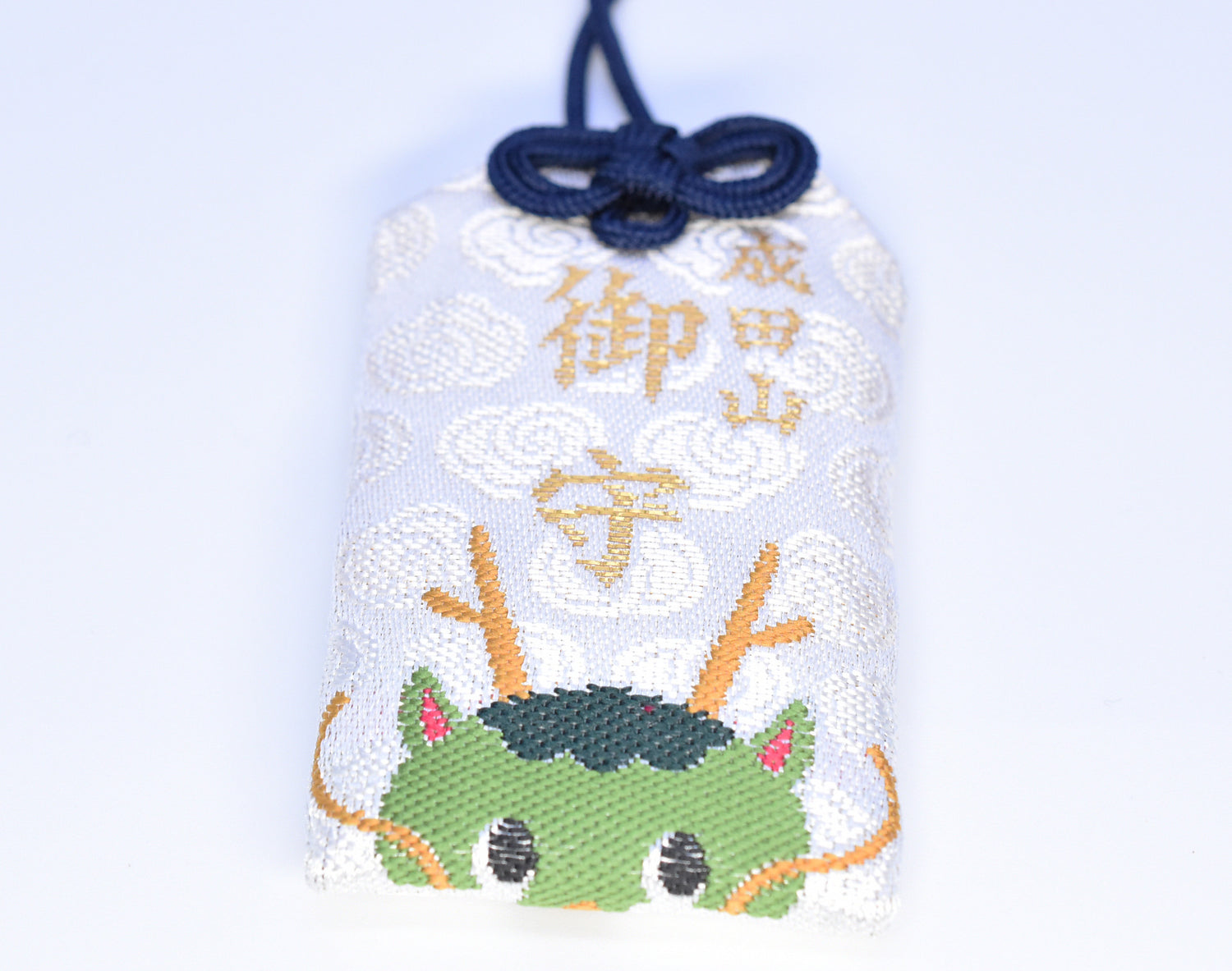 Japanese OMAMORI AMULET CHARM for (Dragon Zodiac Standard Protection) white Narita san Japan