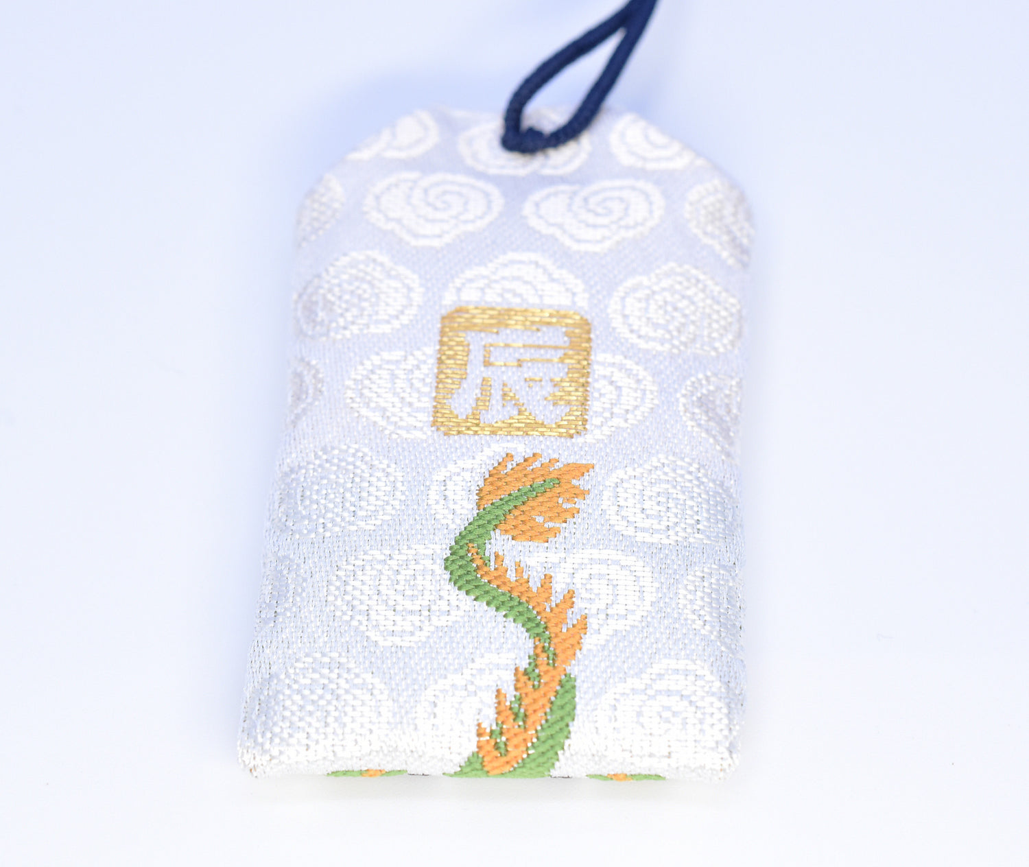 Japanese OMAMORI AMULET CHARM for (Dragon Zodiac Standard Protection) white Narita san Japan