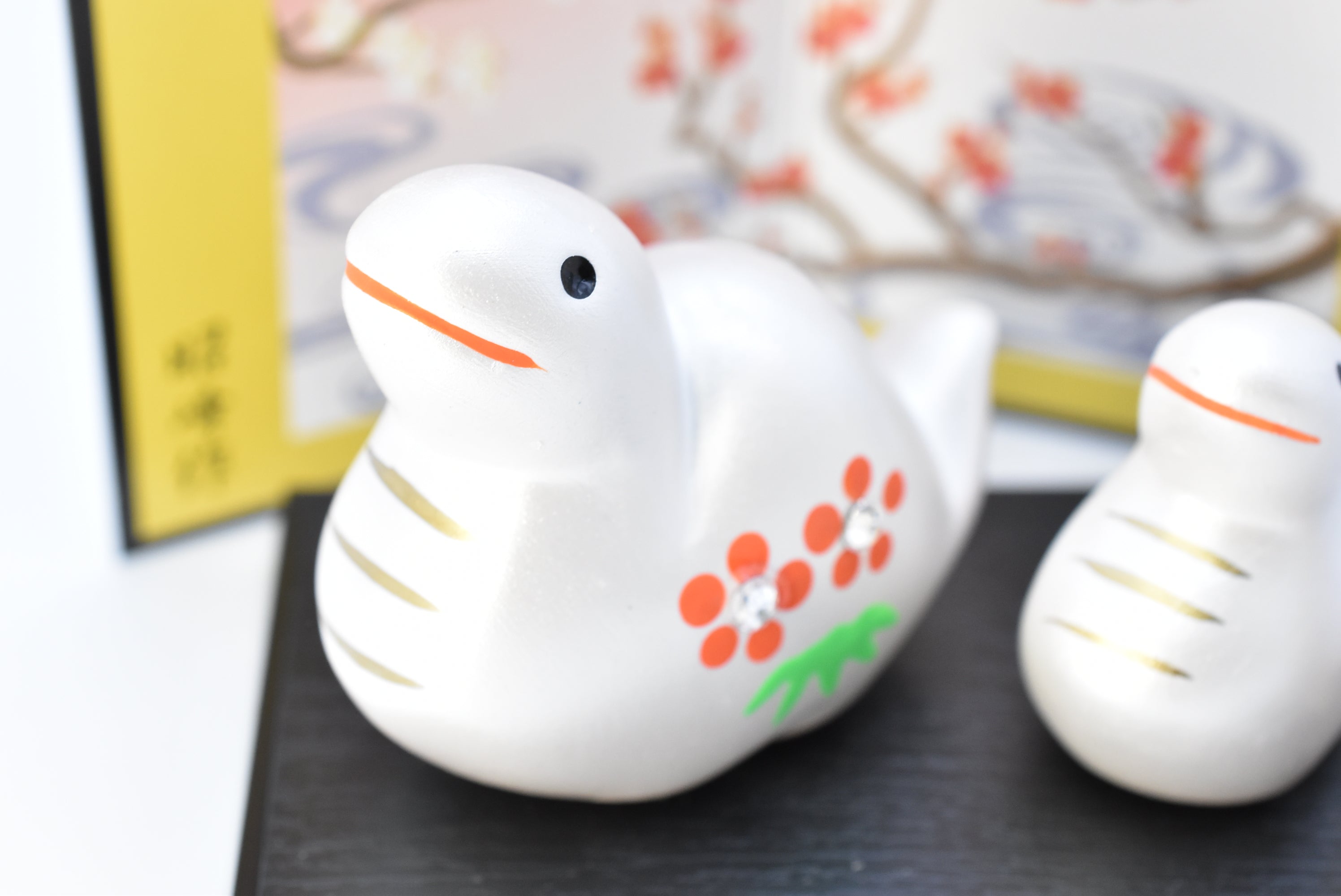 Happy Snake /New Year Snake parent and child white silver color set for good luck H5cm/H4cm 
