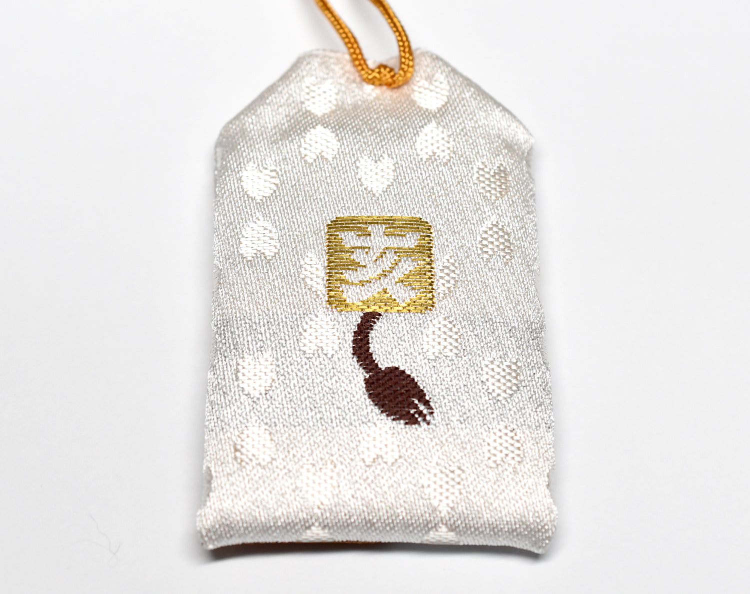 Boar Zodiac Omamori - Japanese Lucky Charm Amulet for Protection (White) from Narita-san Temple