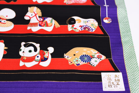 12 Japanese complete zodiac characters Furoshiki traditional Japanese wrapping cloths made in Japan