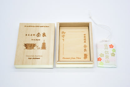 Japanese OMAMORI AMULET CHARM for "Anti-Evil" from Enshu Sigisan Bisyamon Ten from Nara Japan - Omamori Charm Heritage Japan