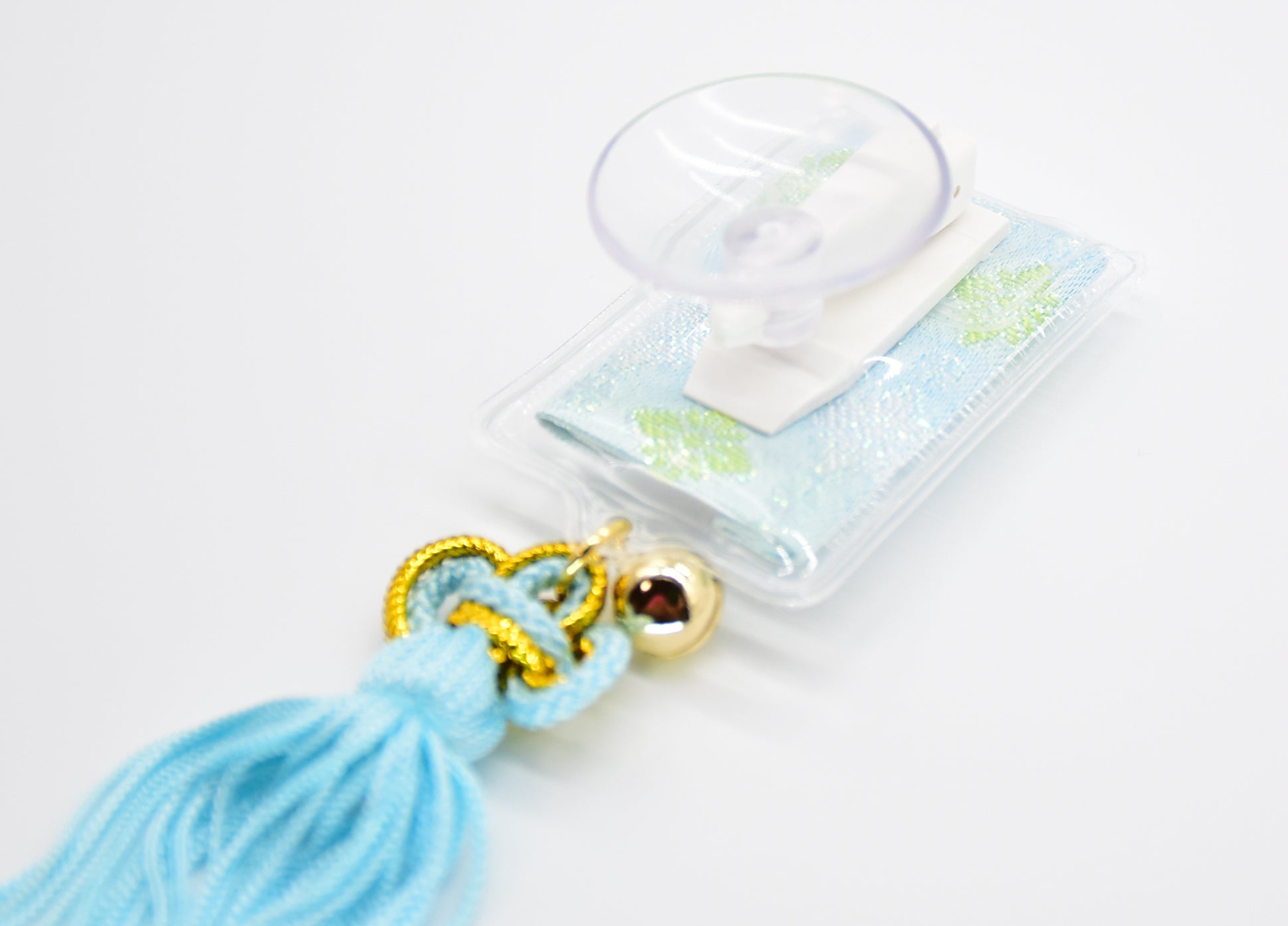 Japanese OMAMORI AMULET CHARM for "Driving Safety" Blue from Enshu Sigisan Bisyamon Ten from Nara - Omamori Charm Heritage Japan