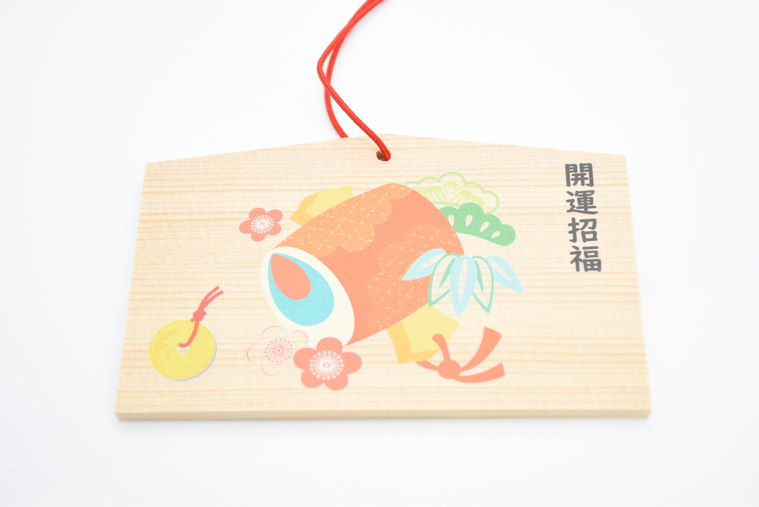 Good Luck Ema - Japanese Wooden Wishing Plaque Magic Mallet Design from Nara Japan