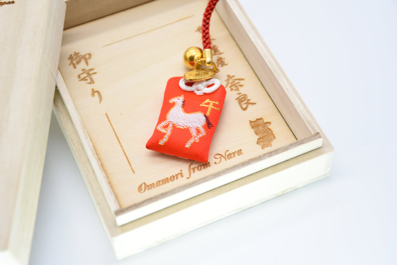 Japanese OMAMORI AMULET CHARM for Japanese Zodiac "Horse" red from Enshu Sigisan from Japan - Omamori Charm Heritage Japan