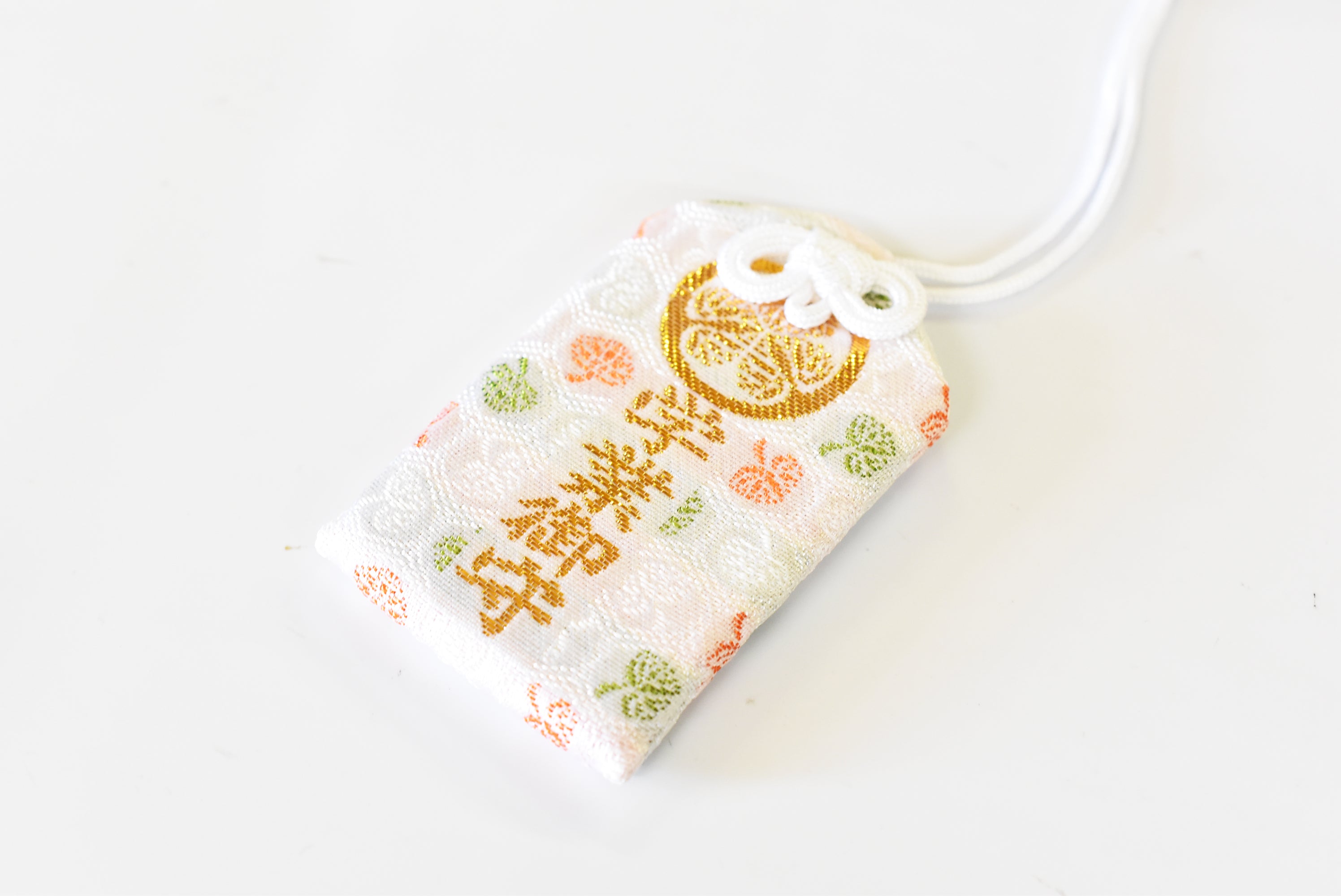 CHARM AMULETO japonés OMAMORI "Study Improvement" blanco de Zojoji Japón