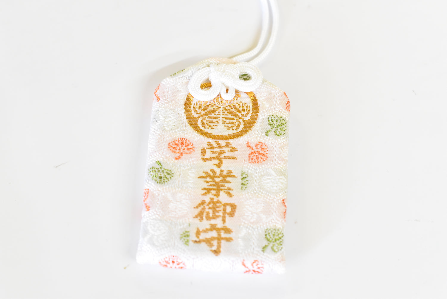 CHARM AMULETO japonés OMAMORI "Study Improvement" blanco de Zojoji Japón
