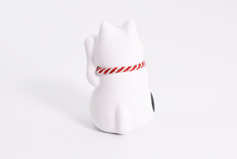 Maneki Neko cor branca Gato Acenando Gato da sorte para dar sorte H7.0cm K4509