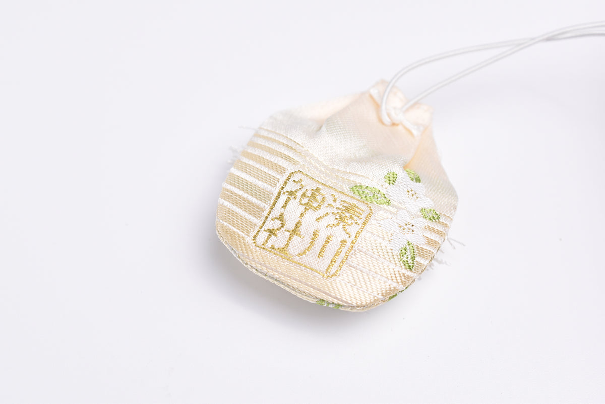 Vintage Baby Ceremony Omamori (White) — Minatogawa Shrine