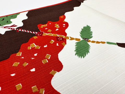 Kyoto Gion Matsuri Festival Rosso Furoshiki panni da imballaggio tradizionali giapponesi realizzati in Giappone