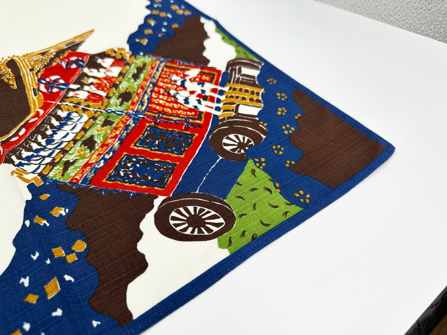 Kyoto Gion Matsuri Festival Blue Furoshiki traditional Japanese wrapping cloths made in Japan
